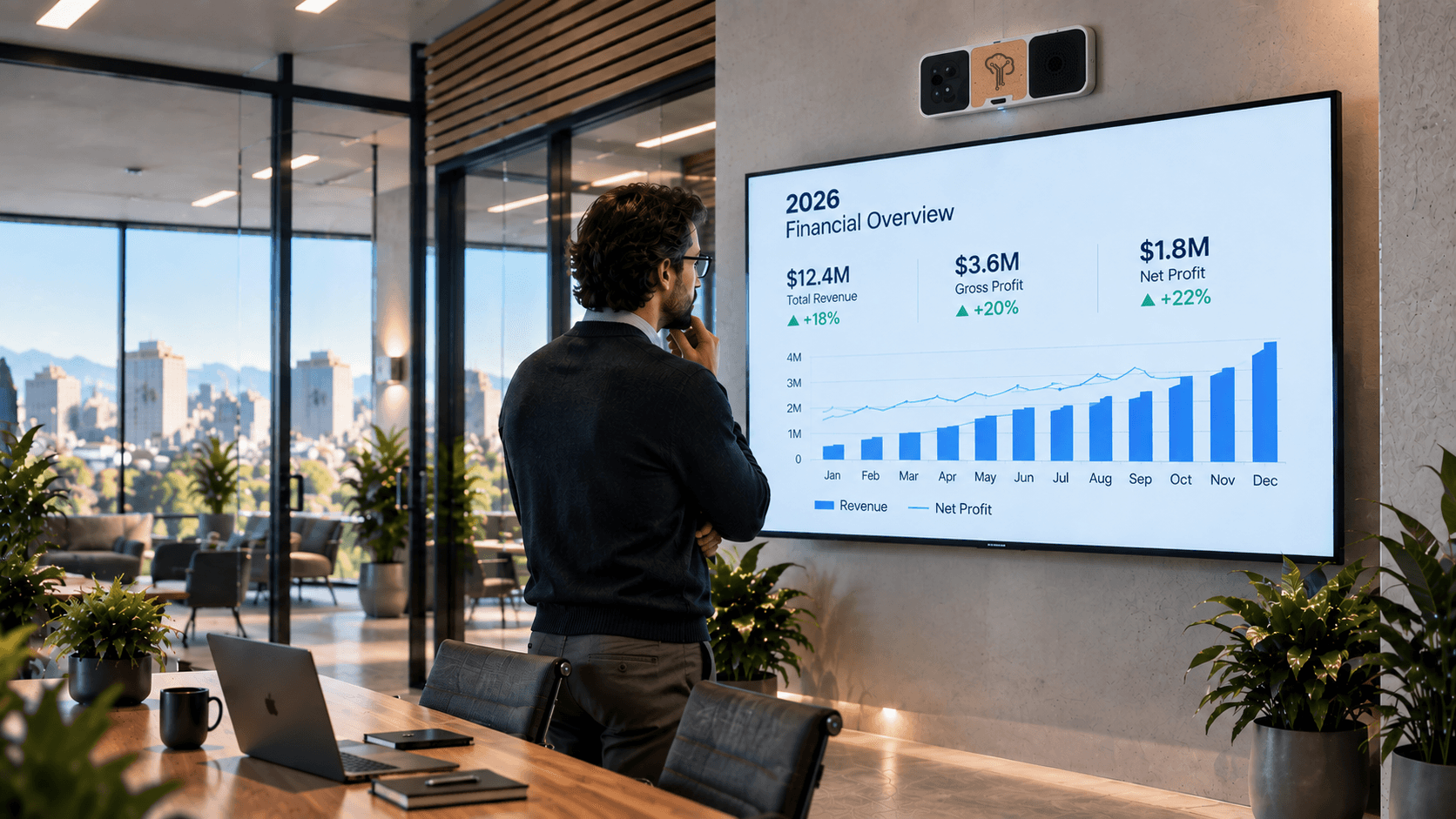 YzOak Office displaying the 2026 financial overview.